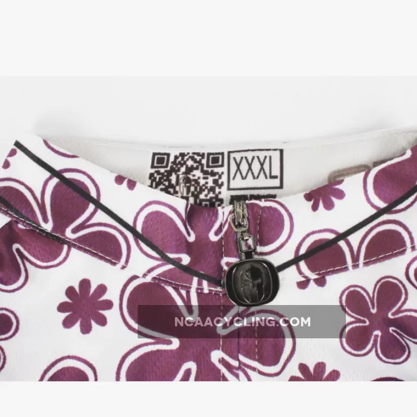 Purple-flower Summer Cycling Jerseys Purple-flower Summer Women's Quick Dry Short-Sleeve Cycling Jersey 608