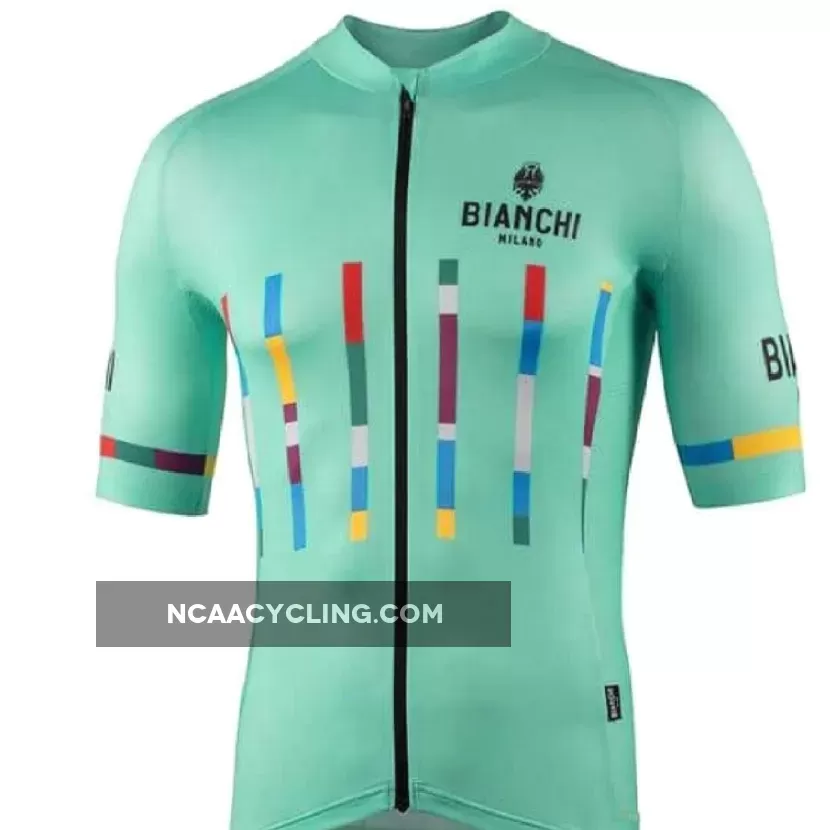 Nalini 2021 Bianchi Milano Fanaco Short Sleeve Cycling Jersey Celeste