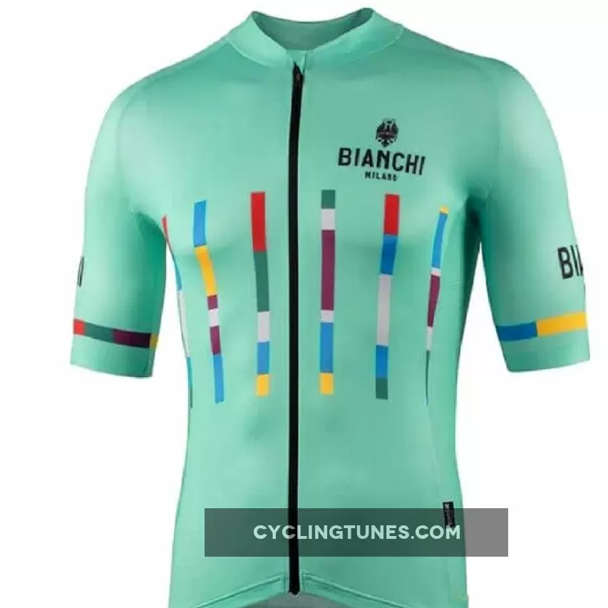 Nalini 2021 Bianchi Milano Fanaco Short Sleeve Cycling Jersey Celeste