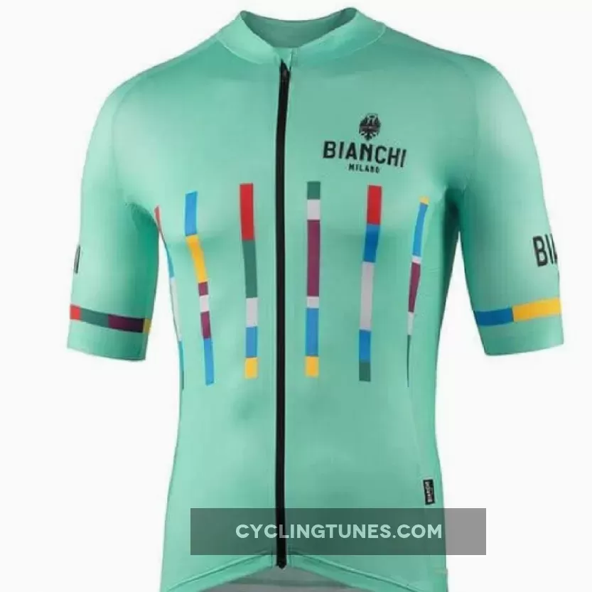 Nalini 2021 Bianchi Milano Fanaco Short Sleeve Cycling Jersey Celeste