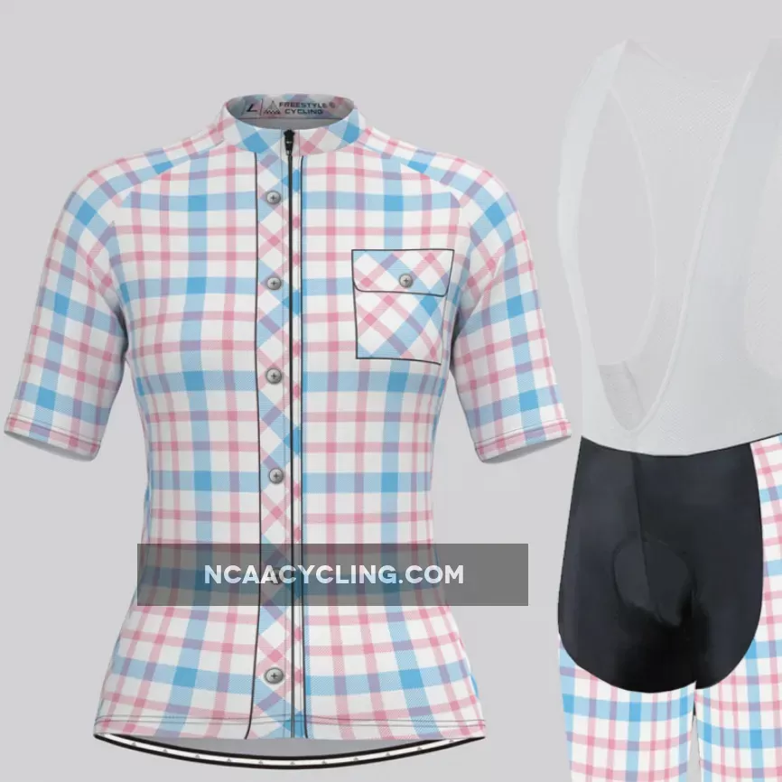 Plaid Checkered Shirt V23 Women's Cycling Kit For Sale