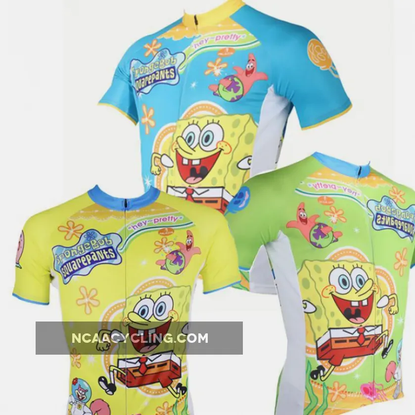 SpongeBob SquarePants Gary Patrick Star Sandy Cheeks Men's Cycling Jersey Summer T-shirt