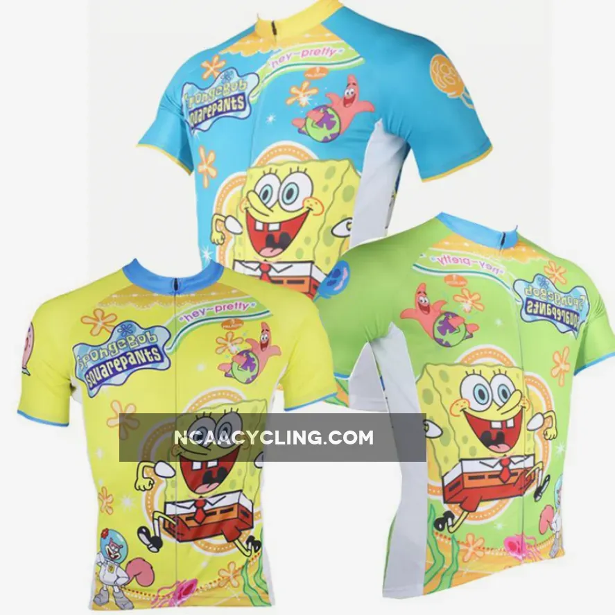 SpongeBob SquarePants Gary Patrick Star Sandy Cheeks Men's Cycling Jersey Summer T-shirt
