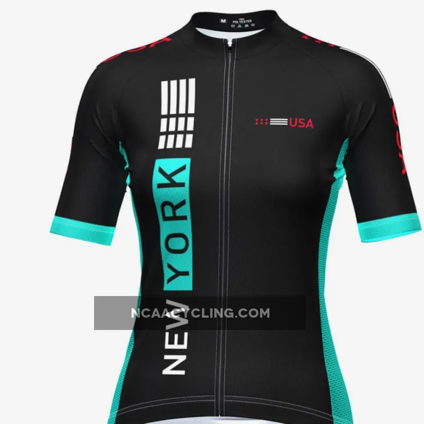 Women's New York USA Techno Short Sleeve Cycling Jersey