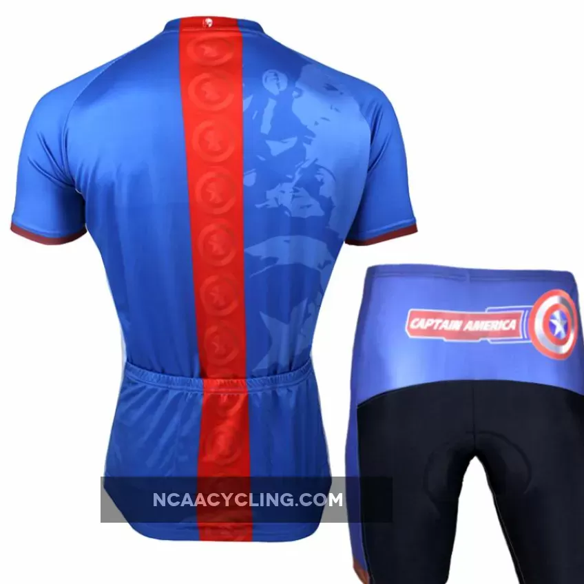 Marvel Comics Hero Short/Long-sleeve Cycling Jersey T-shirt Summer Spring Autumn Captain America NO.040