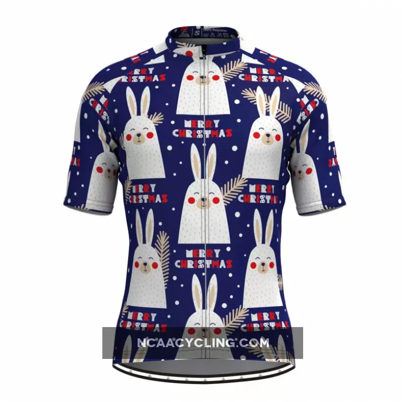 Merry Christmas Cartoon Elk Cycling Jersey Blue Online