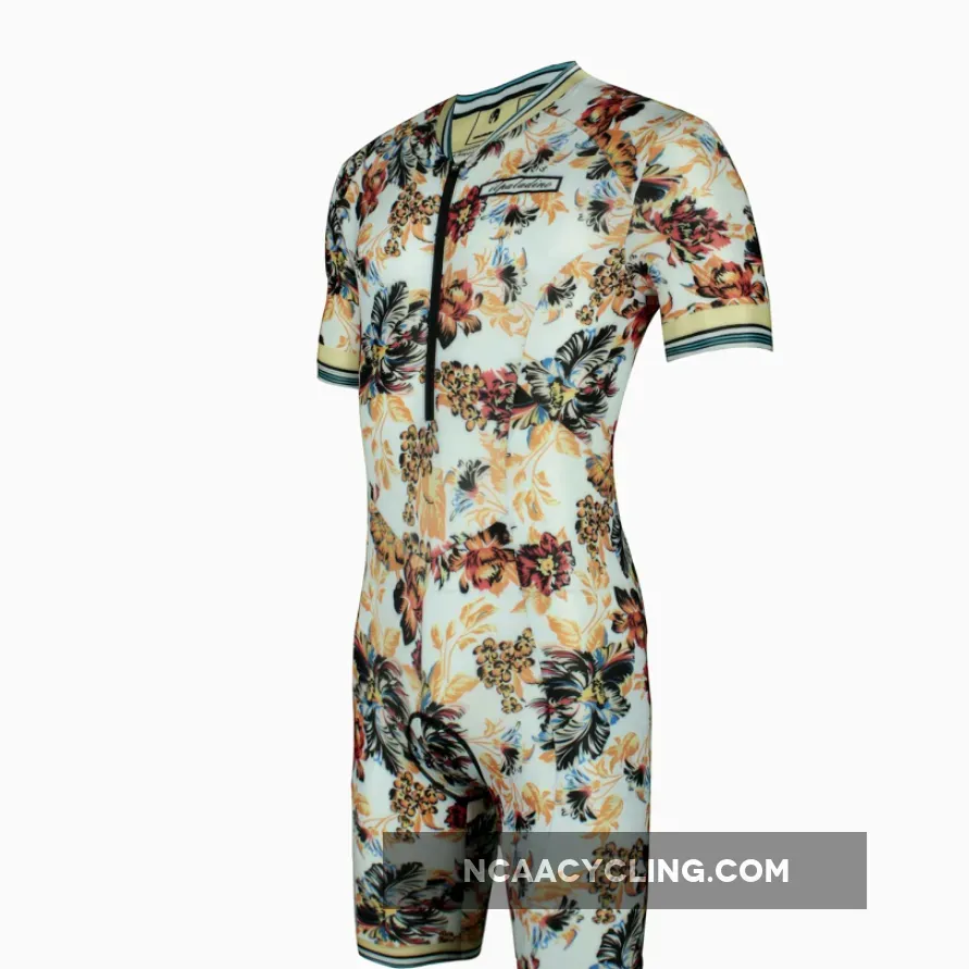 Short Sleeve Men's Cycling Jersey Tri Suit Bike Short Top One Piece 1015