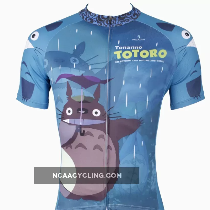 My Neighbor Totoro Blue Cycling Jersey Men's Short-Sleeve T-shirts Summer Chinchilla NO.519