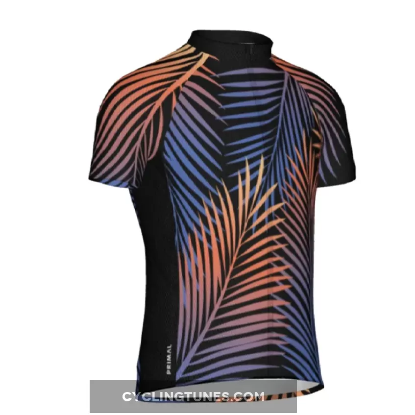 Primal Wear Fan Palm Full zip Men's Short Sleeve Cycling Jersey