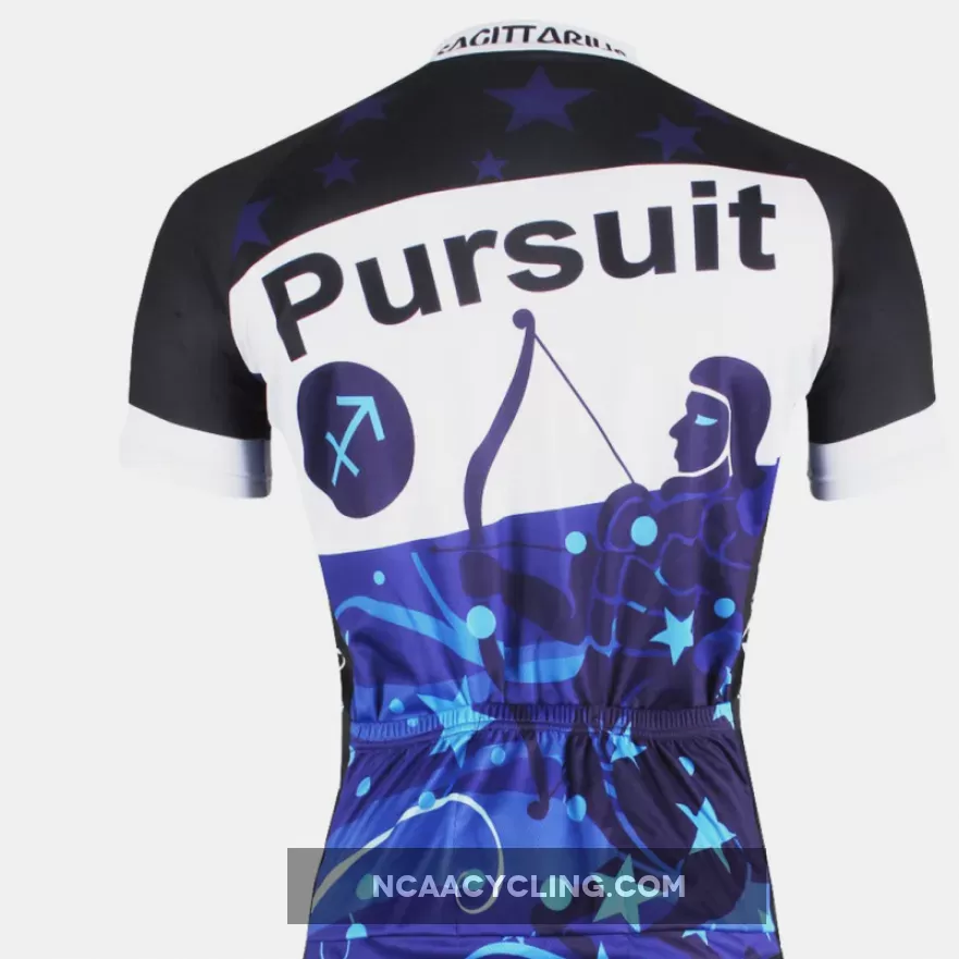 Ilpaladino Sagittarius Pursuit Constellation Series 12 Horoscopes Man's Short-sleeve Cycling Jersey Team Pro Cycle Jacket T-shirt Summer Spring Clothes Leisure Sportswear Apparel Signs of the Zodiac NO.264