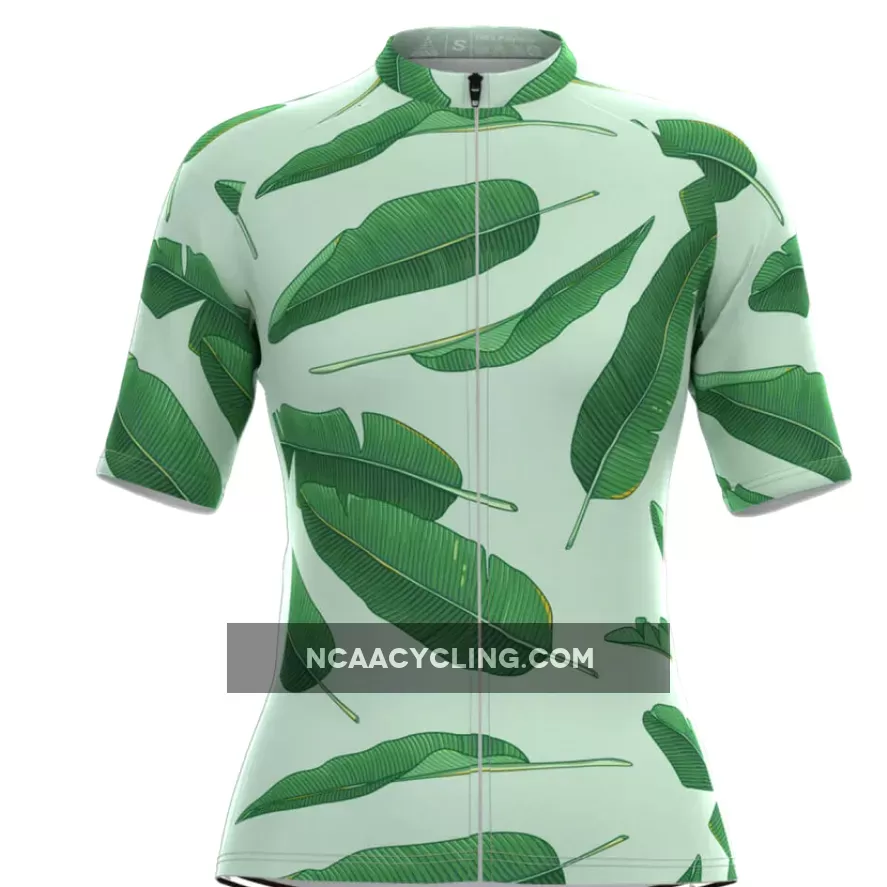 Women's Banana Leaf Print Hawaiian Cycling Jersey Online