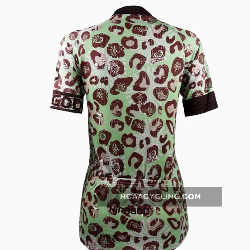 Women's Leopard Skin Green Cycling Jersey Online