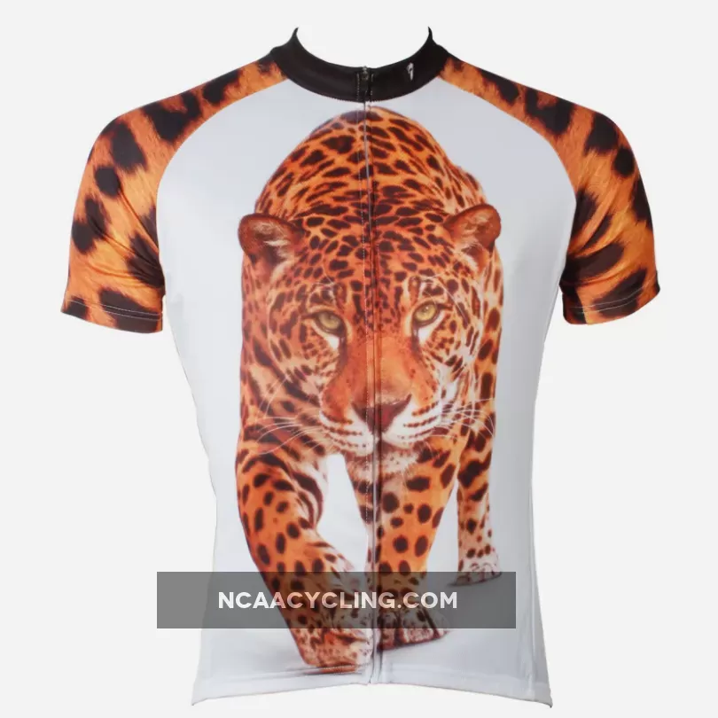 Approaching Leopards Animal Men's Short-Sleeve Cycling Jersey Bicycling Shirts Summer NO.566