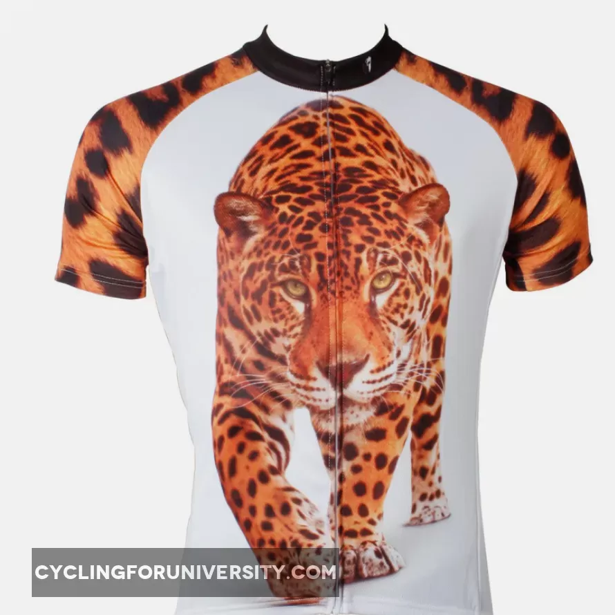 Approaching Leopards Animal Men's Short-Sleeve Cycling Jersey Bicycling Shirts Summer NO.566