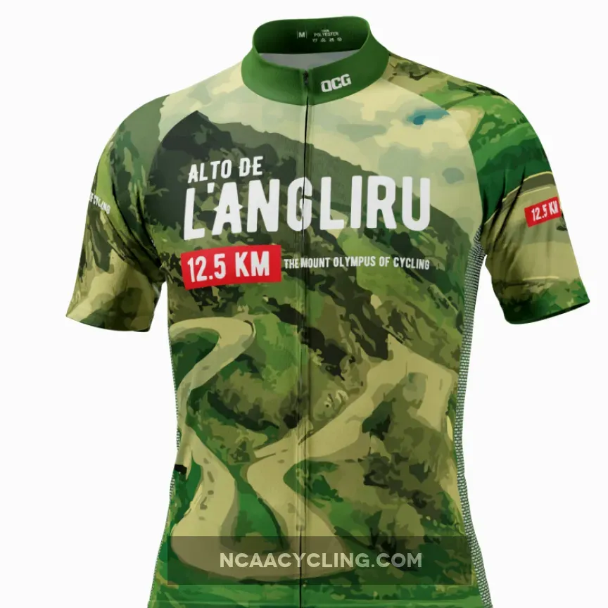 Men's Alto de L'Angliru Epic Climbs Short Sleeve Cycling Jersey