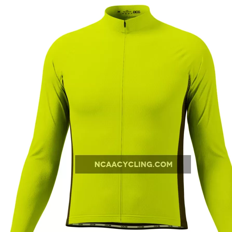Men's OCG High Viz Neon Long Sleeve Cycling Jersey For Sale