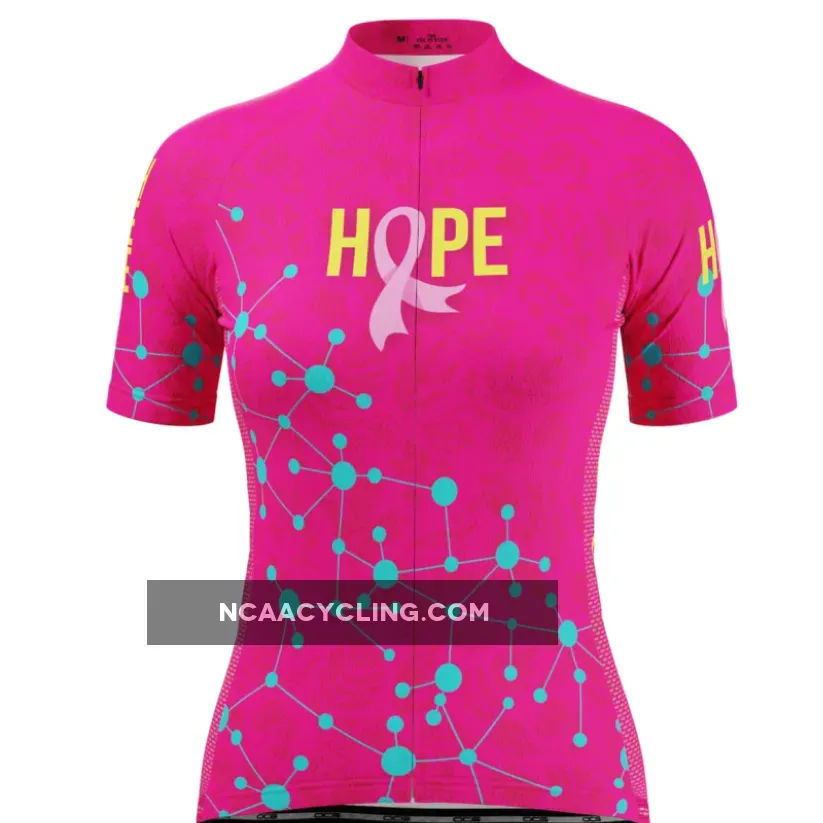 Women's Breast Cancer Faith Hope Love Short Sleeve Cycling Jersey #Cycling For Hope