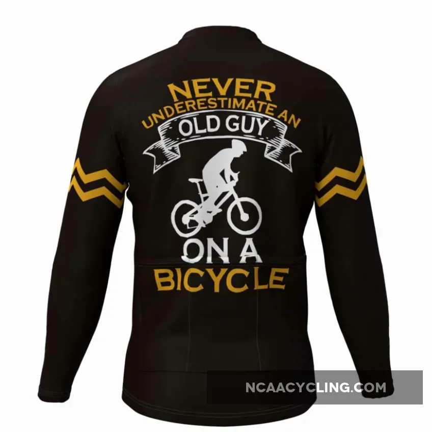Old Guy On A Bicycle Long Sleeve Cycling Jersey To Buy