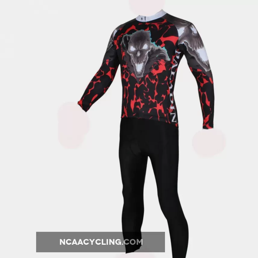 ILPALADINO Hell Skull Men's Cycling Jersey Biking Shirt Comfortable Exercise Bicycling Pro Cycle Clothing Racing Apparel Outdoor Sports Leisure Biking Shirts 290