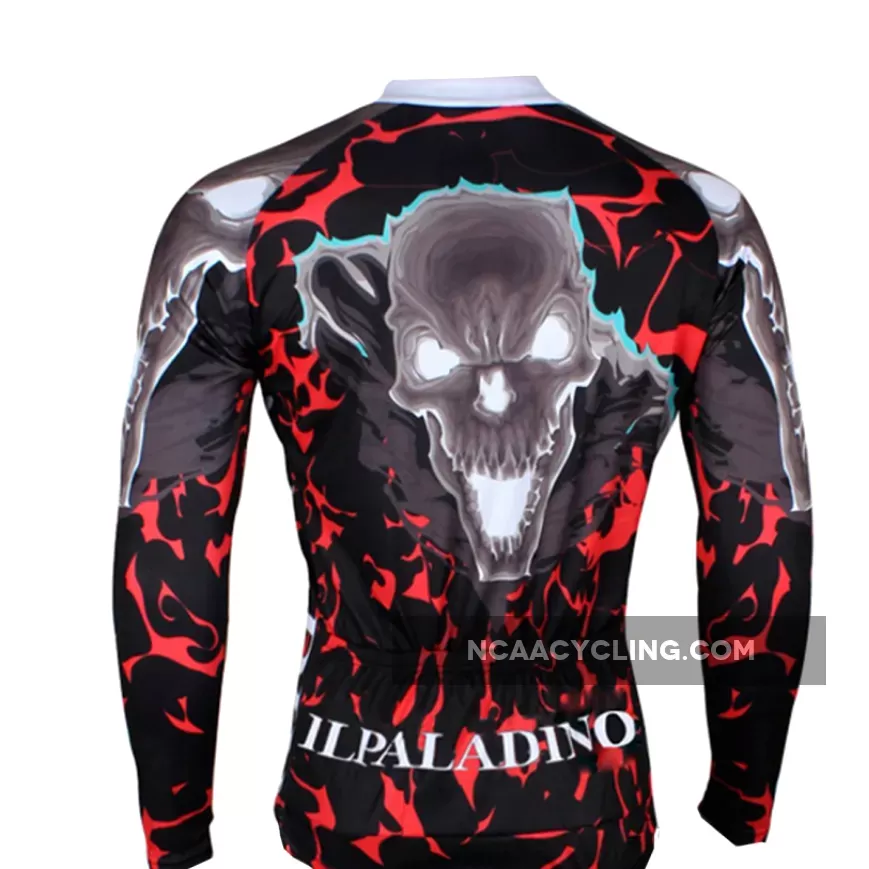ILPALADINO Hell Skull Men's Cycling Jersey Biking Shirt Comfortable Exercise Bicycling Pro Cycle Clothing Racing Apparel Outdoor Sports Leisure Biking Shirts 290