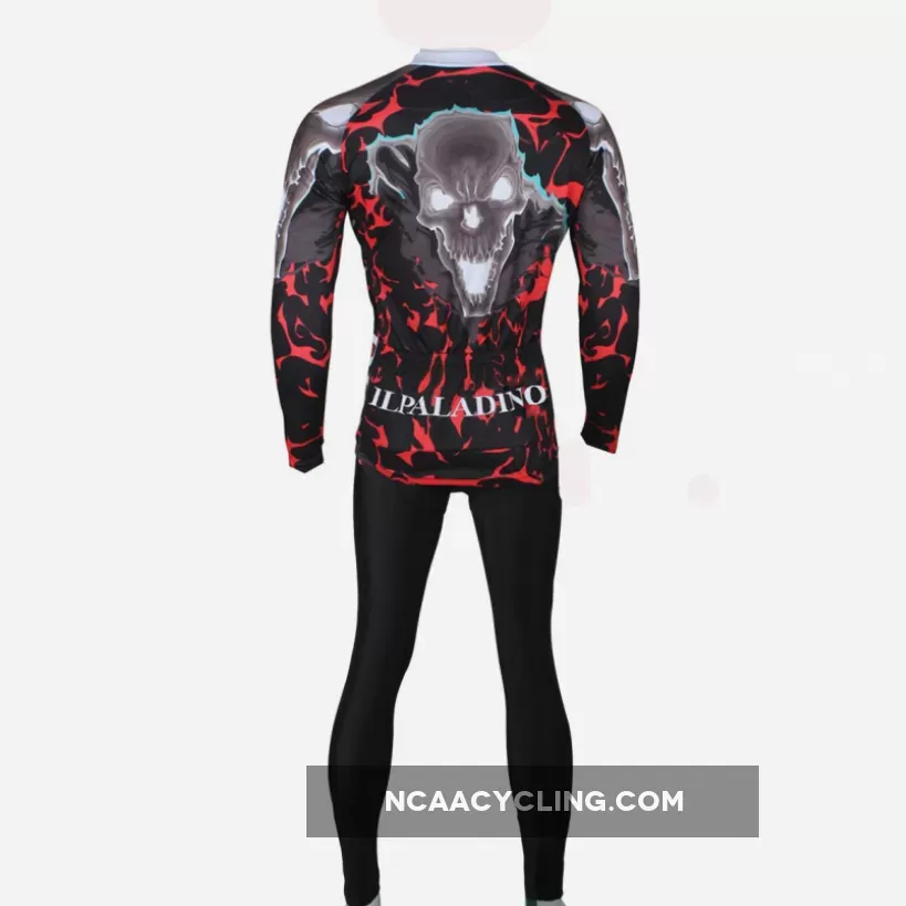 ILPALADINO Hell Skull Men's Cycling Jersey Biking Shirt Comfortable Exercise Bicycling Pro Cycle Clothing Racing Apparel Outdoor Sports Leisure Biking Shirts 290