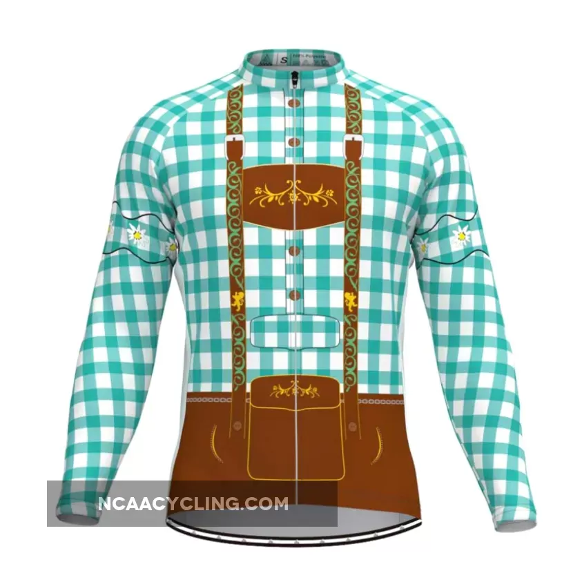 Tirolese Men's Long Sleeve Cycling jersey Blue-Green