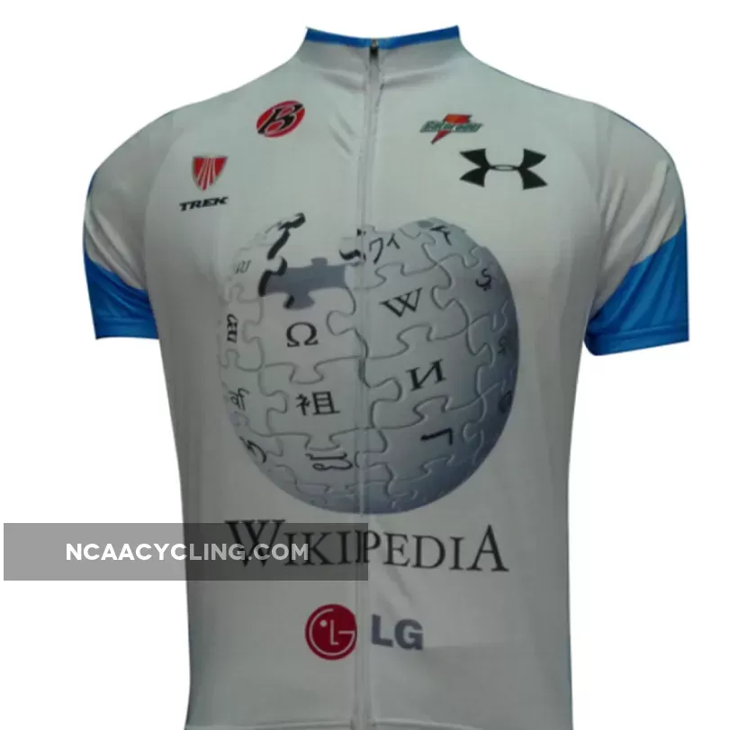 2012 Wikipedia White Short Sleeve Jersey Outlet