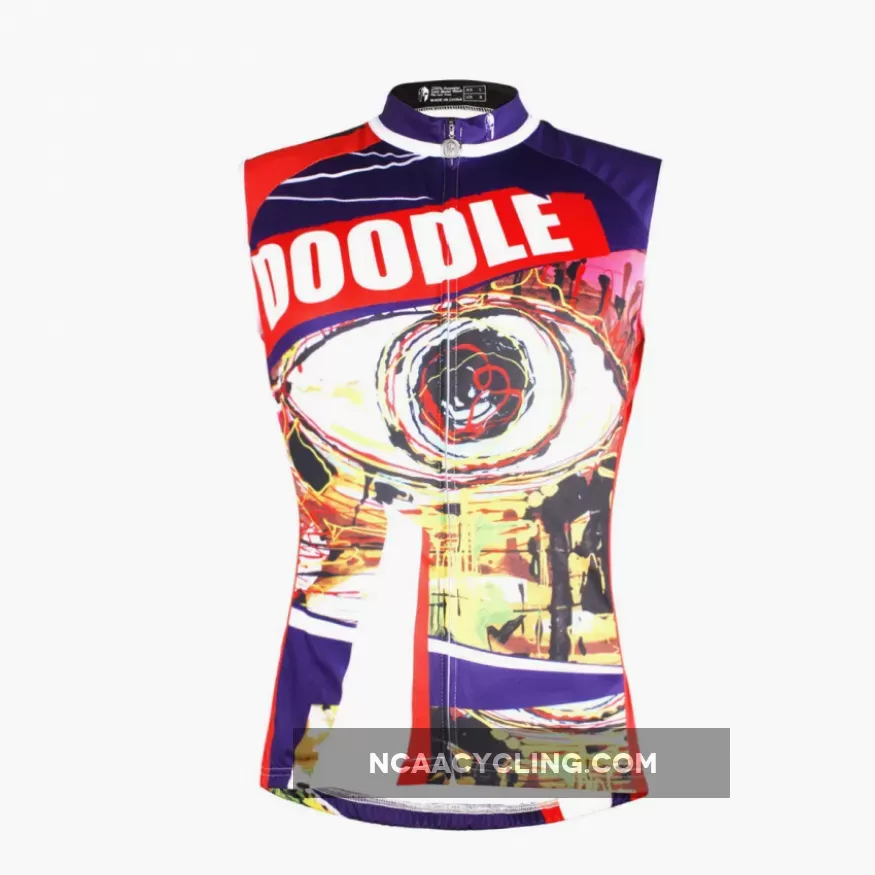 Doodle Eyes Abstract Art Men's Cycling Sleeveless Bike jersey T-shirt Summer Spring Road Bike Wear Mountain Bike MTB Clothes Sports Apparel Top NO.W 667