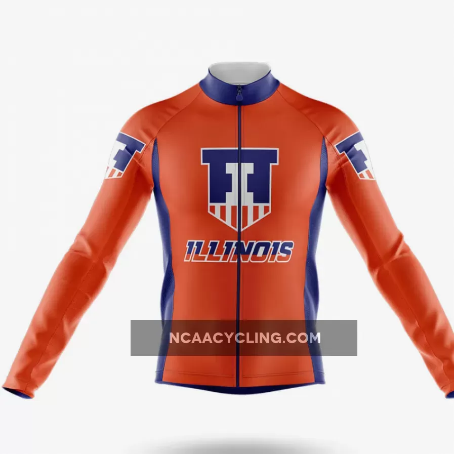 Illinois Shield Long Sleeve Cycling Jersey Only For Sale