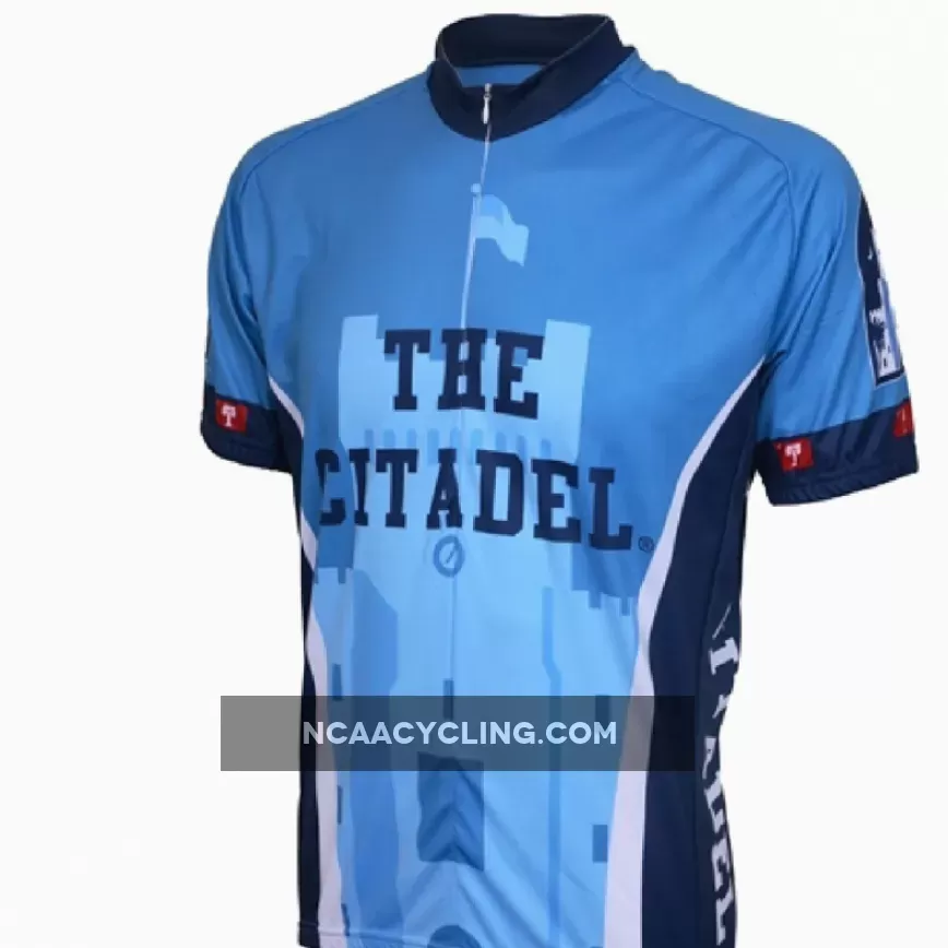 The Citadel Bulldogs 3/4 zip Men's Short Sleeve Cycling Jersey