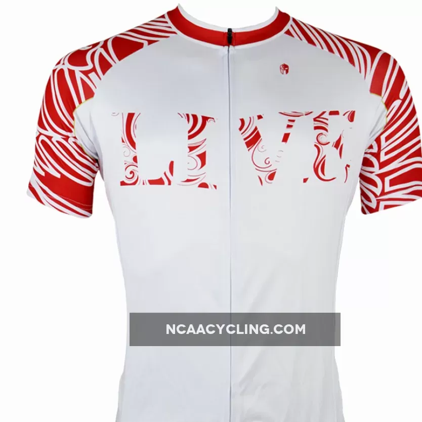 ILPALADINO LIVE & SPRINT Men's Green/Red Cycling Mountain Bike Shirt Jersey Bike Shirt MTB Mountain Biking Outdoor Comfortable Riding Clothes NO.141