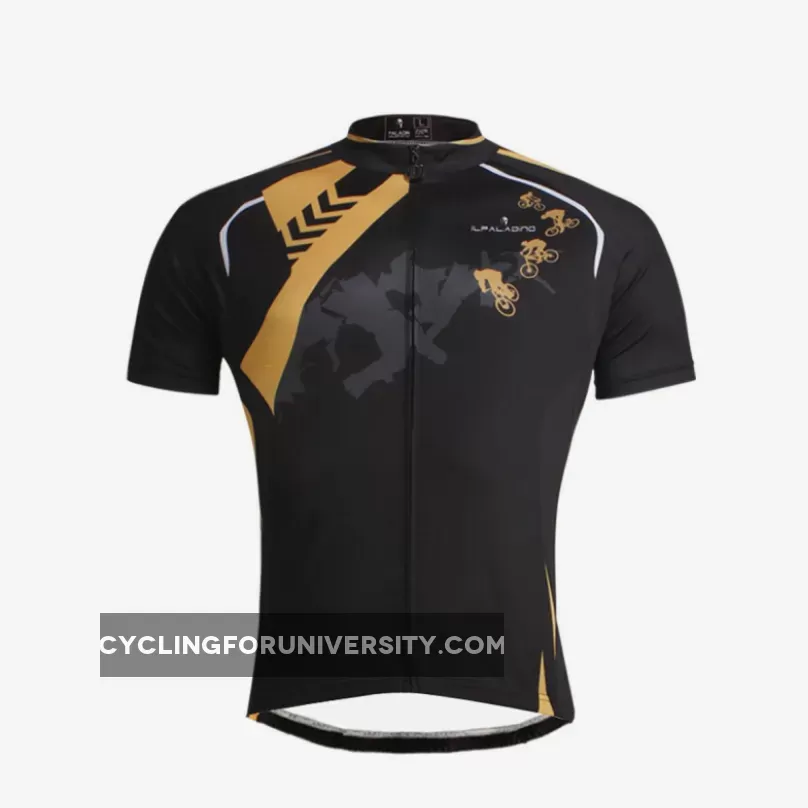 Black Cyclist Cycling Jersey Men's Short-Sleeve Bicycling Summer NO.645