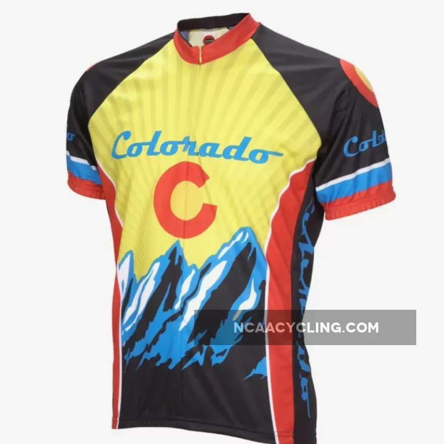 Colorado State Logo Short sleeve 19" zip men's cycling jersey