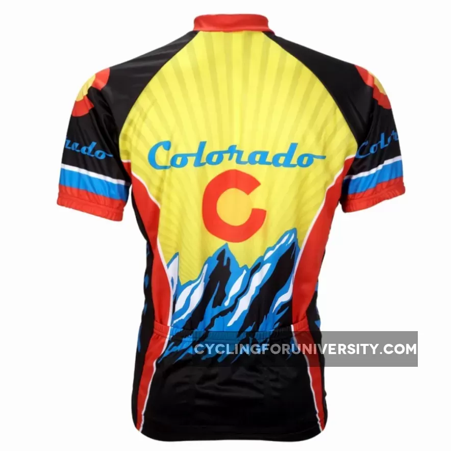 Colorado State Logo Short sleeve 19 zip men's cycling jersey