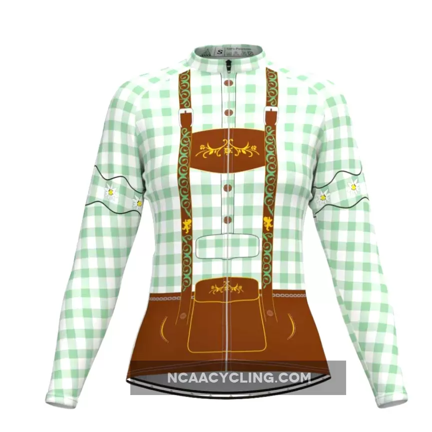Tirolese Women's Long Sleeve Cycling Jersey Green Restock