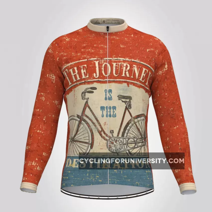 The Journey is The Destination LS Cycling Jersey Red