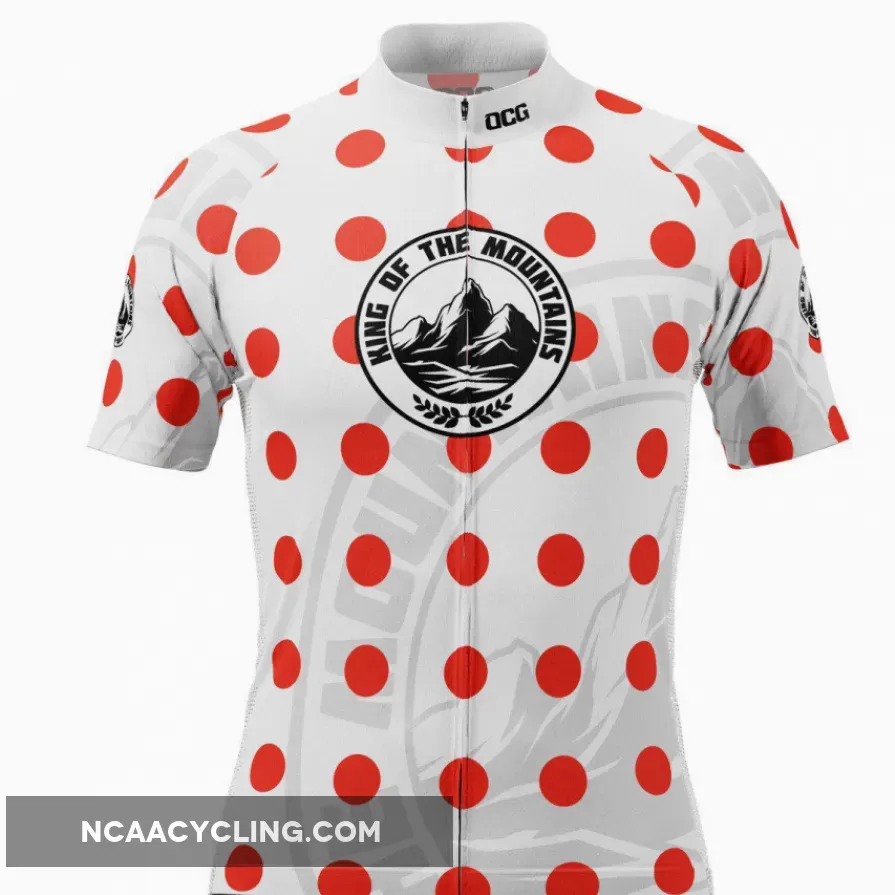 Men's King of the Mountains Polka Dot Short Sleeve Cycling Jersey