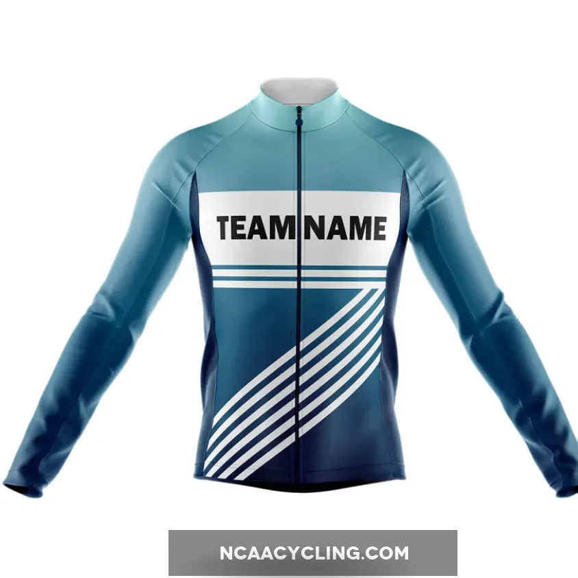 Custom Team Name S3 Blue - Men's Cycling Kit / Long Sleeve Jersey