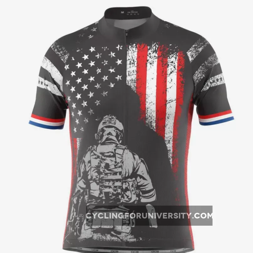Men's Military Service Sacrifice Short Sleeve Cycling Jersey