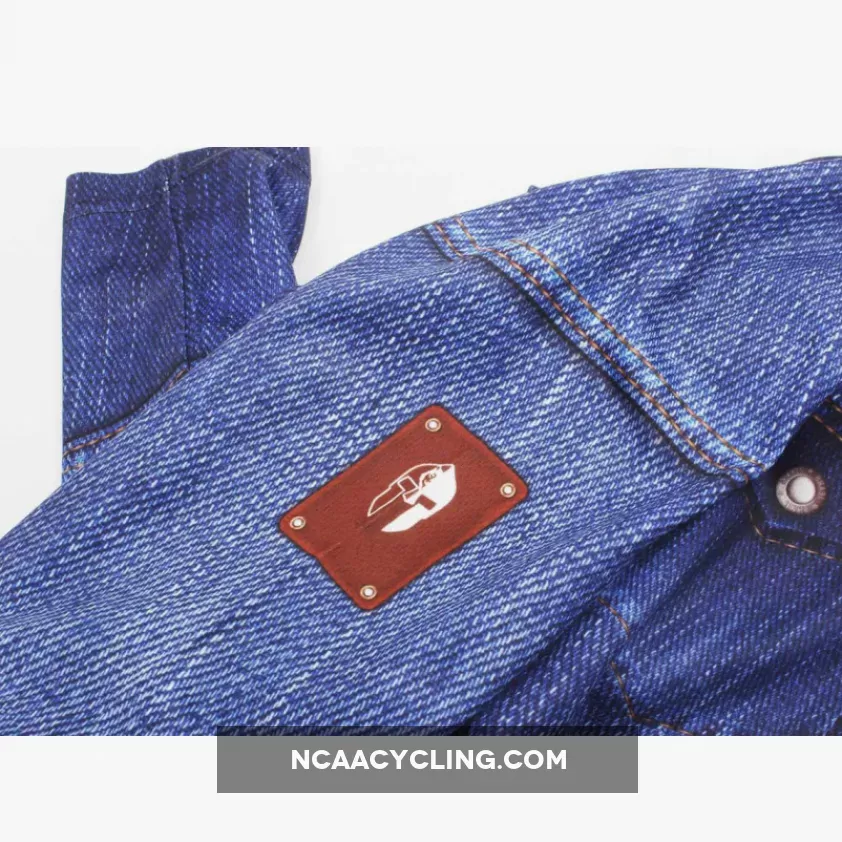 Mens Stylish Denim-blue Hidden-Zipper Long-sleeves Cycling Jersey Outdoor Leisure Sport Bike Spring Fall Autumn Windproof Jacket Bicycle Clothing 607