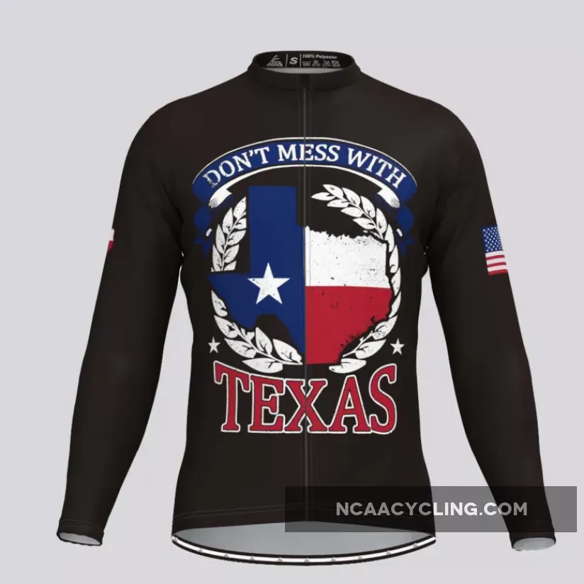 Don't Mess with Texas Men's LS Cycling Jersey Black