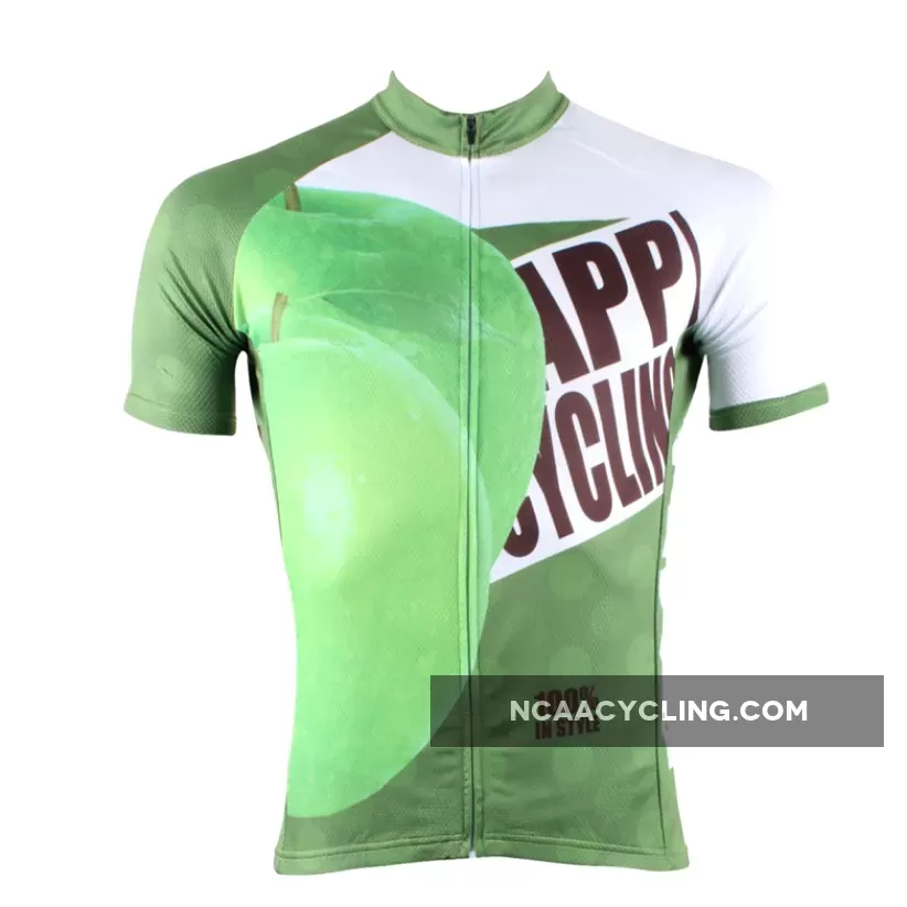 Happy Cycling Summer Fruit Green Apple Men's Short-Sleeve Cycling Jersey Suit NO.175