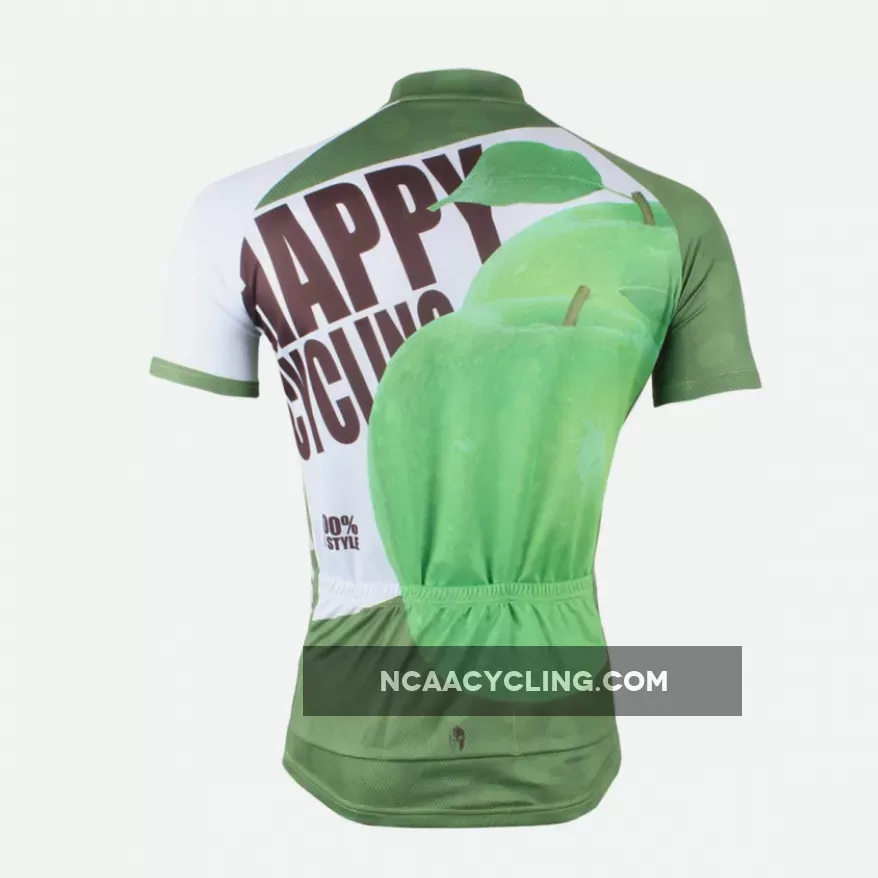 Happy Cycling Summer Fruit Green Apple Men's Short-Sleeve Cycling Jersey Suit NO.175