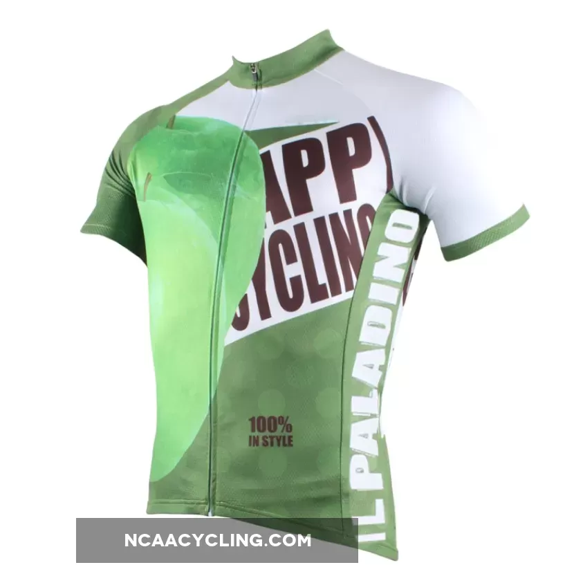 Happy Cycling Summer Fruit Green Apple Men's Short-Sleeve Cycling Jersey Suit NO.175