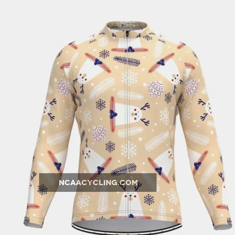 Christmas Cartoon Elk Cycling Long Sleeve Jersey Brand New