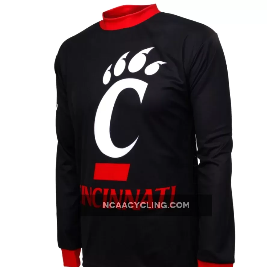 NCAA UC Cincinnati Bearcats Long Sleeve MTB Bike Cycling Jerseys