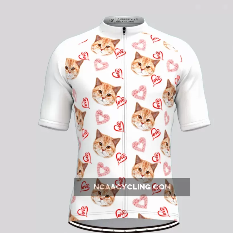 Custom Cat Face V4 Men's Jersey-White Brand New