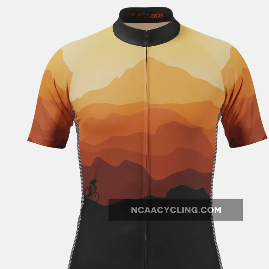 Men's Ride Free Sunset Short Sleeve Cycling Jersey