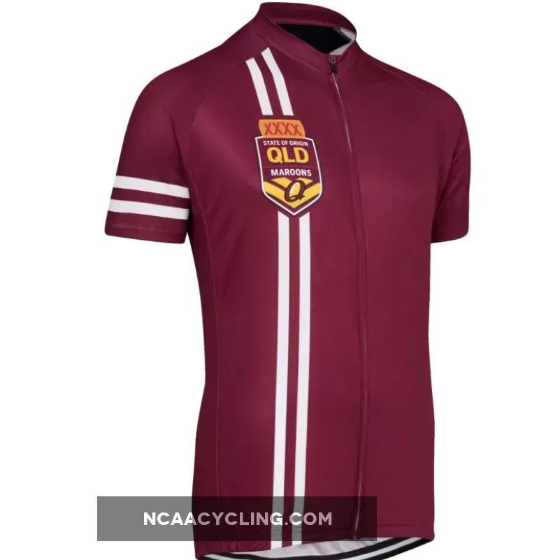NRL Queensland Maroons Short Sleeve bike shirts cycling Jerseys