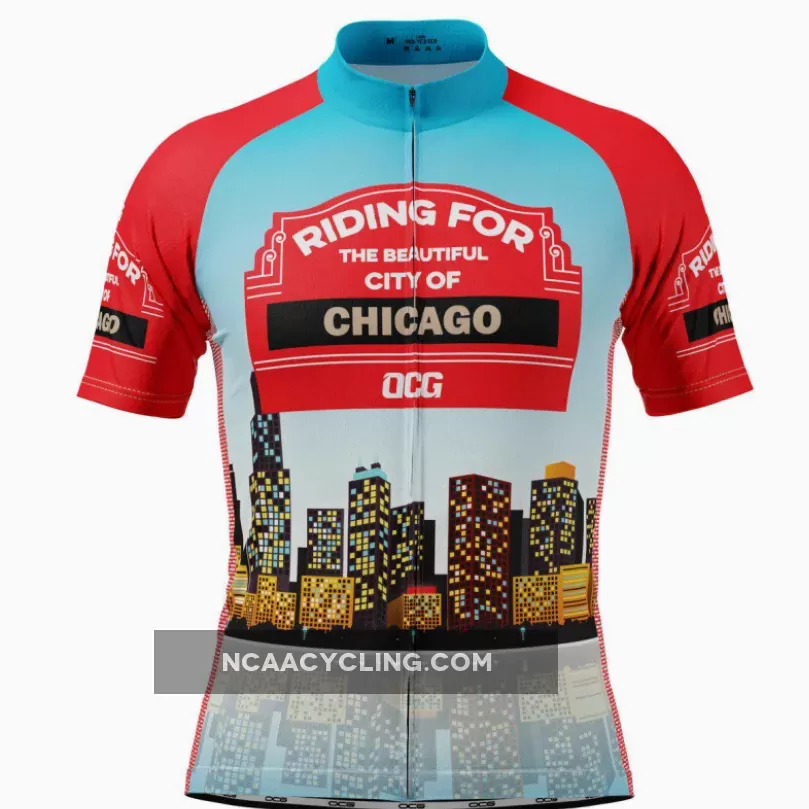 Men's City of Chicago Short Sleeve Cycling Jersey / Chicago Cycling Jersey